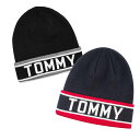 【送料無料】【6000円均一】【廃番】TOMMY HILFIGER(トミーヒルフィガー) ロゴ メンズ レディース ジュニア ユニセックス　ニット帽 ニットキャップ ネイビー レッド / ブラック グレー TH100068C【24☆】