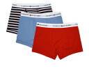 【送料無料】TOMMY HILFIGER(トミーヒルフィガー)3枚組ボクサーパンツ 綿100% メンズ アンダーウェア パック 男性 下着 3枚セット09TQ004-971【23☆】