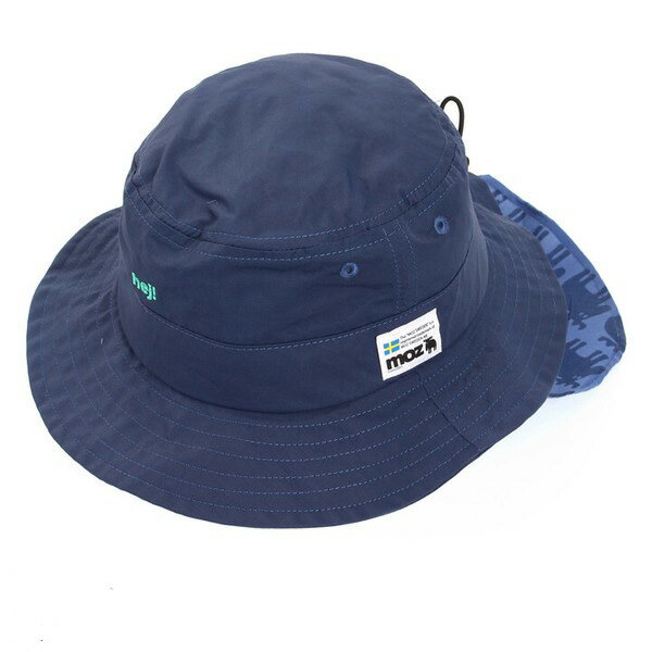 【送料無料】【廃番】Moz [モズ] キッズ アドベンチャー ハット 北欧 ブランド ロゴ ワンポイント 帽子 ジュニア UV対策 帽子 コットン 帽子 ハット コットン　151-0031navy　【23☆】