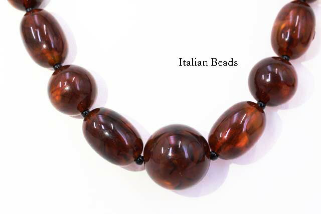 【ネコポス発送】【よりどり3個以上で各200円引き】イタリアカラービーズ レディースデザイン ネックレスイタリア製 アクセサリー ハンドメイド ビーズアクセ108-1【19★S】