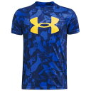 【送料無料】【2500円均一 YMDサイズのみ】【廃番メル】UNDER ARMOUR(アンダー アーマー) 31テック ビッグロゴ プリント ジュニア Tシャツ ボーイズ 140 ユニセックス PHB×NVO 1363278-406-YMD【23☆】
