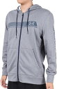 【送料無料】【6000円均一】【廃番】UNDER ARMOUR(アンダーアーマー) 軽量 ストレッチメンズ UAアーマーフリース グラフィック フルジップ フーディーピッチグレー 1381329-012【24☆】(4)
