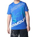 【送料無料】【2500円均一】【廃番追】UNDER ARMOUR(アンダー アーマー)スーパービッグロゴS/S Tシャツ ジュニア チームロイヤル×ホワイト ...