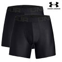 【送料無料】【6000円均一】UNDER ARMOUR(アンダーアーマー) メンズ ボクサーパンツ 2枚組 UA Tech 6インチ 2枚セット メンズ ボクサー ショーツ ストレッチ スポーツ インナーにも ua04-1363619-1 S M L XL　ブラック　【22☆】