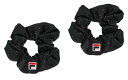 【送料無料】【2個セット】【廃番】FILA(フィラ) ドットプリントシュシュ ブラックVL9292-08-2SET【24☆】