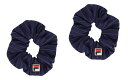 【送料無料】【洗い替えに2個セット】【廃番】FILA(フィラ) ストライプシュシュ フィラネイビーVL9291-20-2SET【24☆】