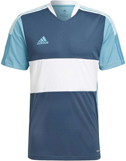 【送料無料】【2500円均一 JOサイズのみ】【廃番メル】adidas(アディダス) サッカーウェア 半袖シャツ メンズ TIROシャツCU クルーネイビー×ヘ...