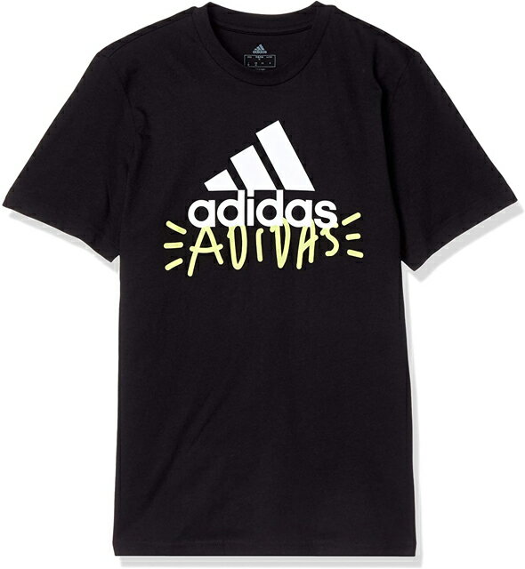 【送料無料】【2000円均一 JLサイズのみ】【廃番】adidas(アディダス)スポーツカジュアルウェア 半袖TシャツメンズDOODLEBASIC BOS TシャツブラックGLZ17-FN1727-JL【21☆】