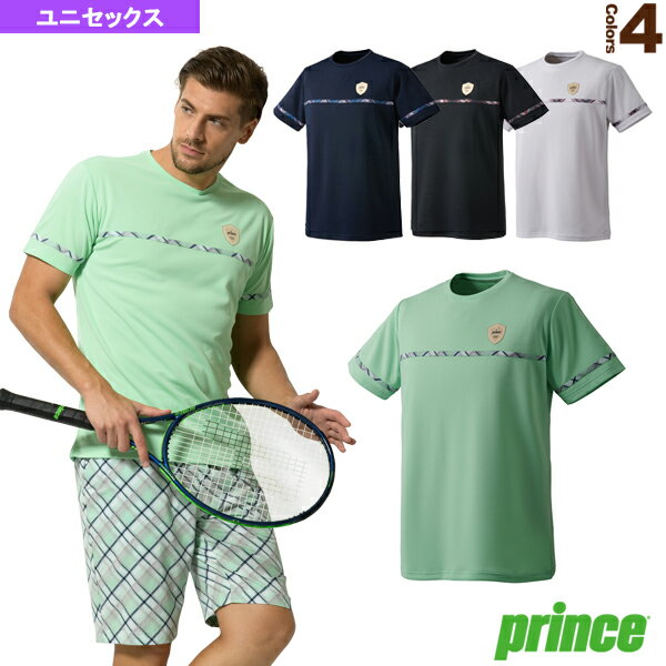 【送料無料】【4000円均一　LLサイズのみ】【廃番】prince(プリンス) 吸汗速乾 半袖 テニスウェアメンズ ゲームシャツ MS2009【22☆】