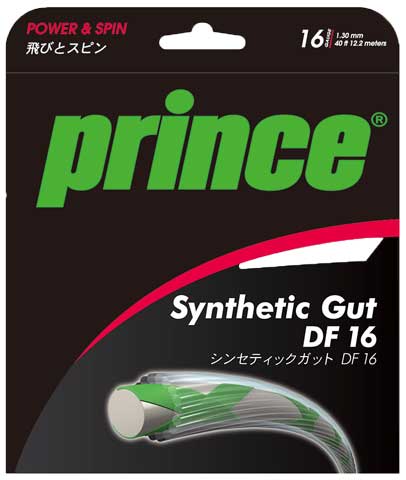 【送料無料】prince(プリンス)シンセティック 16 DFテニス ガットブラック7J72002●●【定番】