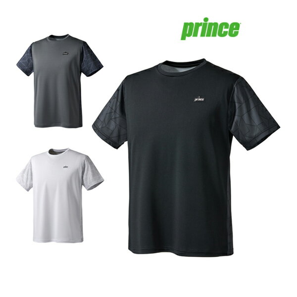 【送料無料】【4000円均一】【廃番】prince(プリンス) 吸汗速乾 UPF50 遮熱 半袖 Tシャツメンズ レディース ユニセックス テニス ゲームシャツMS3011【23★】