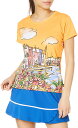 【送料無料】【3000円均一 Sサイズのみ】【廃番】prince(プリンス)Tシャツ半袖 テニスウェアレディース・ウィメンズサンオレンジWS0001-039【2...