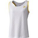 ジャガードで柄を表現したスリーブレスシャツ。レーサーバックタイプ カラー：ホワイト サイズ： 素材：ブリスタージャガード（ポリエステル100%) 機能：吸汗速乾、UPF35、遮熱 性別：Women 原産国：タイ