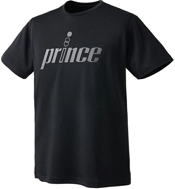 【送料無料】【4000円均一　Sサイズのみ】prince(プリンス) 吸汗速乾 半袖 テニスウェアメンズ Tシャツブラック MA2001-165-S【22☆】