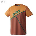 【送料無料】【3000円均一】【廃番メル】 prince(プリンス) 吸汗速乾 半袖 テニスウェア メンズ Tシャツ ブラウン グリーン ブルー MF1002-...