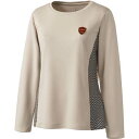 【送料無料】【5000円均一】【廃番メル】prince(プリンス) レディース ロングスリーブシャツ 吸水速乾・UPF50ロングスリーブシャツ 吸水速乾・UPF50(ダブルニット素材) テニスウエア 長袖シャツ ベージュ WF4097-040【25☆】