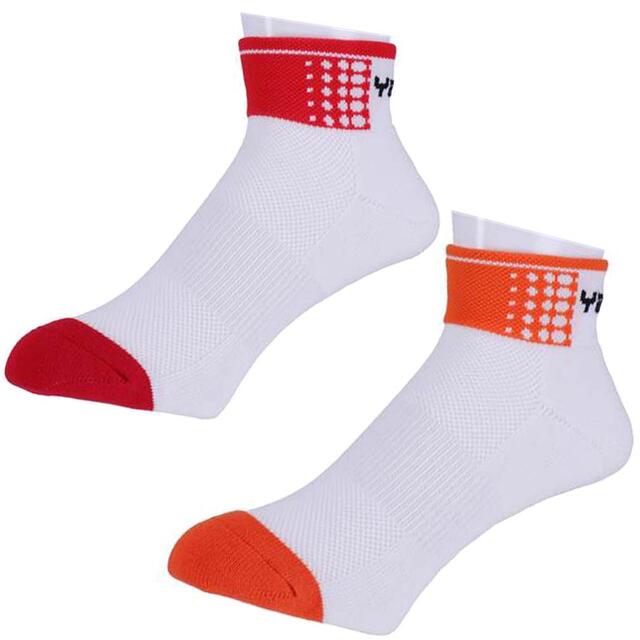 【送料無料】【よりどり3個以上で各200円引き】【廃番】ヤサカユニセックスYPC10 ソックス2色セットオレンジ・レッドE305-20-35-M-SET【19★...