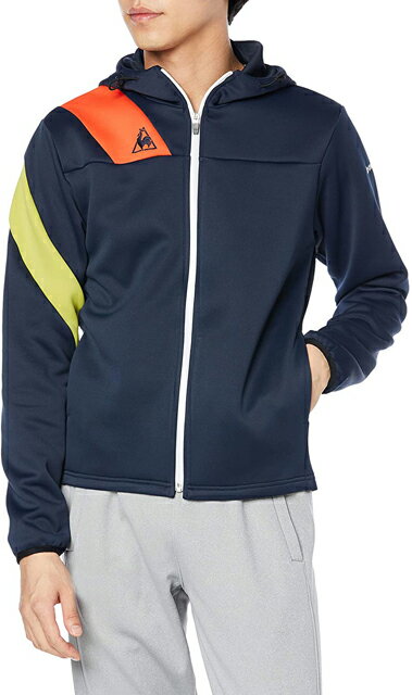 【送料無料】【8000円均一】【廃番 追】le coq sportif(ルコック) 吸汗 長袖 パーカーメンズ グランスーツジャケットネイビー QMMQJF40-NVY【21★】