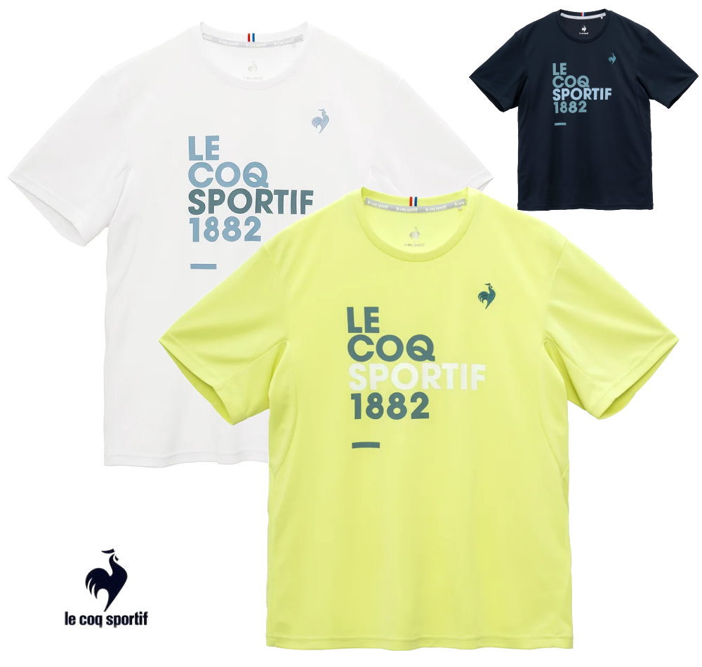 【送料無料】【5000円均一】【廃番メル】le coq sportif（ルコック）［メンズ・ユニセックス］テニス ロゴプラクティスシャツ レギュラーサイズ テニス ソフトテニス ウェア 速乾吸汗 クーリング効果 LN5SHT52M【26☆】