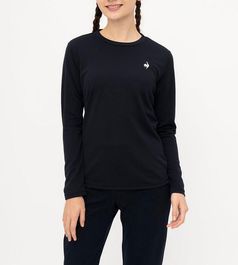 【送料無料】【3000円均一】le coq sportif（ルコック）レディース ウィメンズ エコペット ロングスリーブシャツ 長袖 Tシャツ 吸汗速乾 ストレッチ トレーニング ランニング スポーツ ウエア テニス ネイビー LT5SLTZ1L-NV00【25☆】