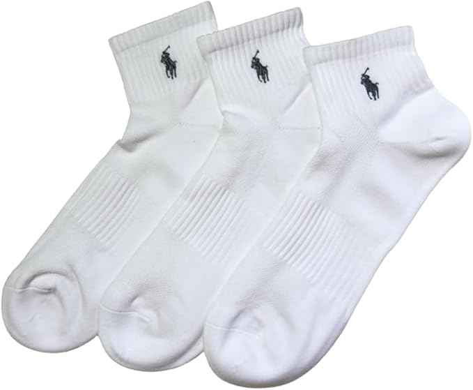 【送料無料】【4500円均一】POLO RALPHLAULEN(ポロラルフローレン) メンズ 3足組(6枚) クォーターソックス ワンサイズ 約25.0-29.0cm　ホワイト 824063PK-100【24☆】
