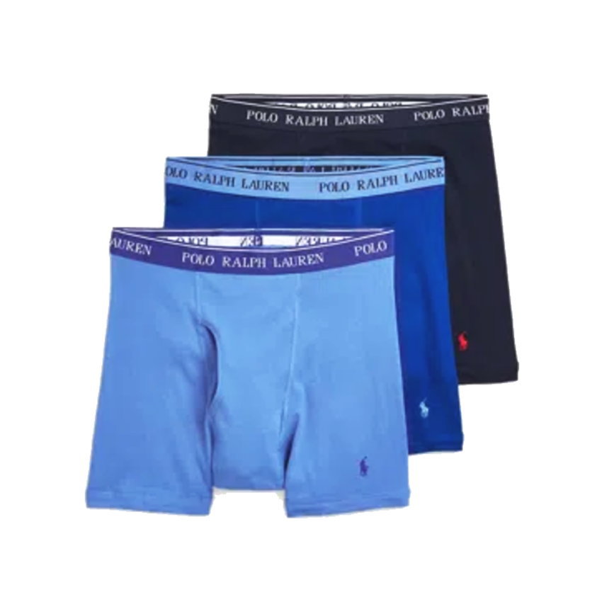 【送料無料】【7000円均一】【3枚組】POLO RALPHLAULEN(ポロ ラルフローレン)　メンズ ボクサー 前開きタイプ 下着 メンズ ボクサーパンツ 前開き 3枚セット ロゴ ボクサー サイズ S M L XL メンズインナー Blue/Royal/Navy　NCBBP3-A2D【23☆】【定番】