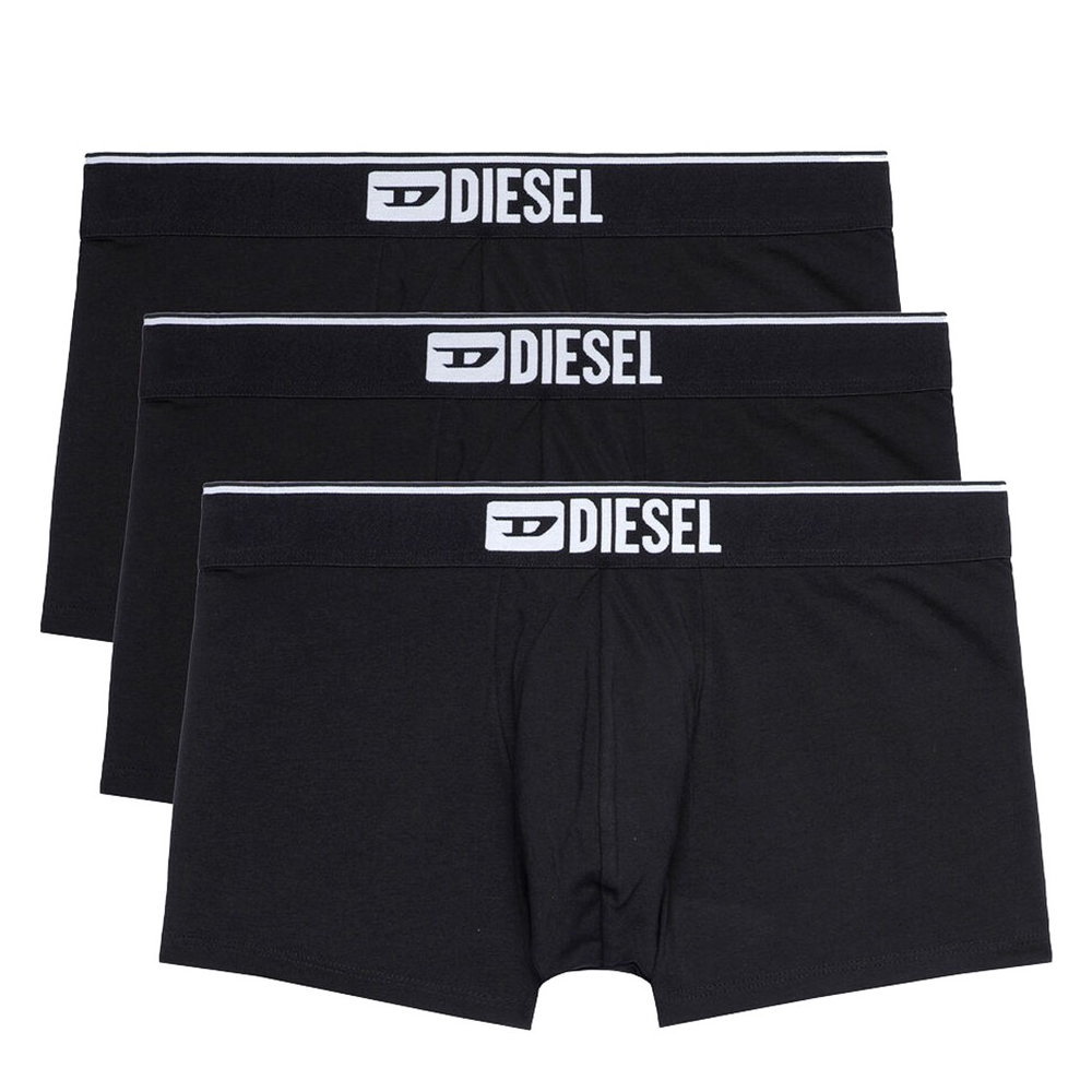 绅士内衣 - 【送料無料】【3枚組】DIESEL(ディーゼル) メンズ ボクサー パンツ 3枚組 3枚セット メンズ ボクサー ショーツ コットン ストレッチメンズボクサー ブラック ST3V-GDAC-E4101 【25★】