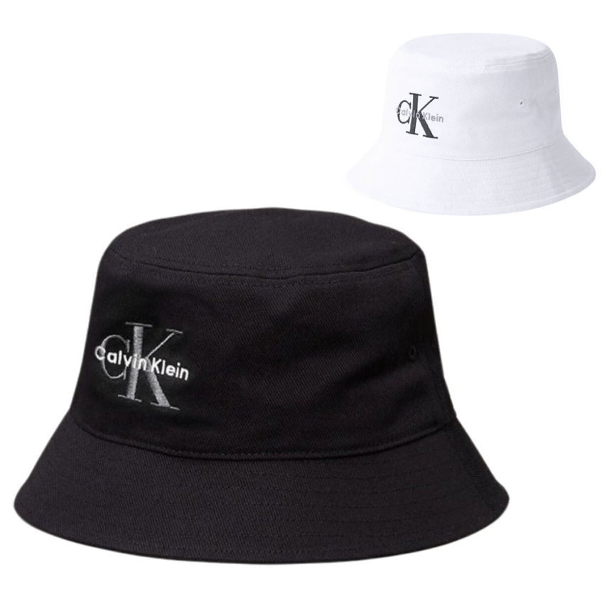 【送料無料】【7000円均一】Calvin Klein(カルバンクライン) ck バケットハット ロゴ デニム 刺しゅう モノグラム メンズ レディース ユニセックス ワンサイズ　BLACK(001)　BRIGHT_WHITE(110)　　4G5020G【定番】