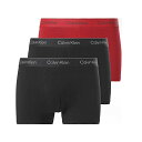 【送料無料】【7000円均一】【廃番】Calvin Klein(カルバンクライン)3枚組ボクサーパンツ ブラック ブラック レッド NB4078A-QVV【24...
