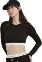【送料無料】【9000円均一 Lサイズのみ】【廃番】Calvin Klein(カルバンクライン) レディース ロングスリーブTシャツ ブラレット パッド付クロッ...