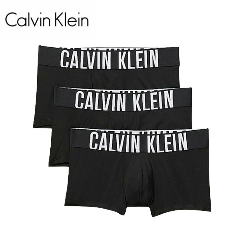 CALVIN KLEIN - 【送料無料】【9000円均一】Calvin Klein(カルバンクライン) ck ボクサーパンツ ローライズ 3枚セット 下着 メンズ 男性用　3枚組 並行輸入　ブラック　NB3611-001【25★】