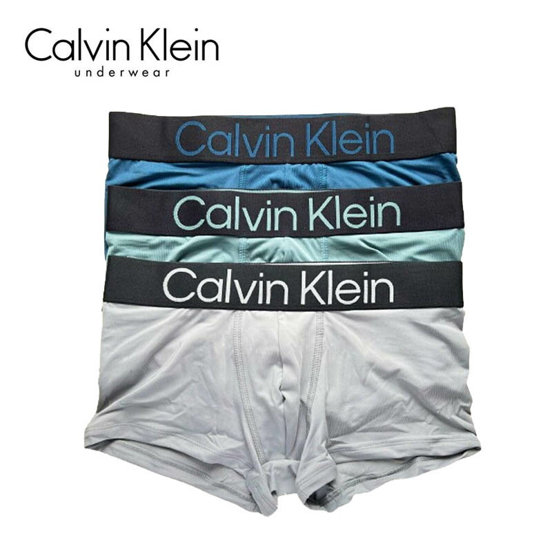 【送料無料】【6000円均一 Sサイズのみ】【3枚セット】【廃番】Calvin Klein(カルバンクライン) ck ボクサーパンツ 前閉じ ローライズ 3枚セット 下着 セット メンズ 男性用 下着　NAVY/GREY/GREEN　NP2607O-420-S