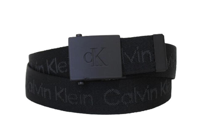 Rakuten - 【送料無料】【6000円均一 SMサイズのみ】Calvin Klein(カルバンクライン)ck ベルト ガチャベルト 穴なし ロゴ カジュアル メンズ 男性用 小物 アクセサリー 　ブラック　11KJ030002-002【25★】