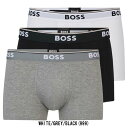 【送料無料】【3枚組】HUGO BOSS(ヒューゴボス)3枚組ボクサーパンツメンズ ボクサーパンツ 3枚セット 前閉じ ホワイト×グレー×ブラック 504752...