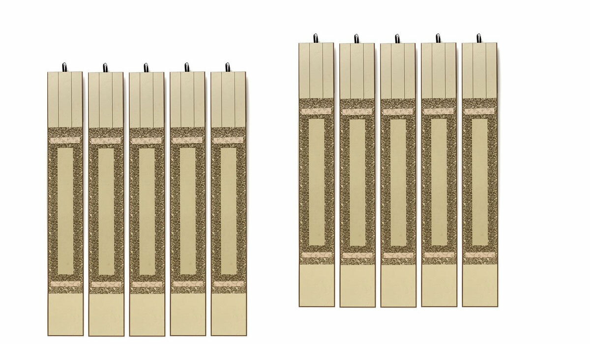 【送料無料】【10個セット】短冊用 掛軸たとう 茶 掛け軸 【書道用品 書道用具 書道用 掛け軸 作品用】 T080-001-10SET 【定番】