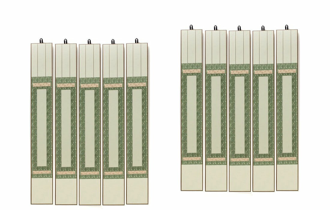 【送料無料】【10個セット】短冊用 掛軸たとう 草 掛け軸 【書道用品 書道用具 書道用 掛け軸 作品用】 T080-003-10SET 【定番】