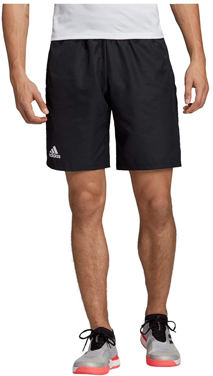 【2000円均一】【廃番】adidas(アディダス)メンズ01 TENNIS CLUB SHORT9ブラック×ホワイトFRO48-DU0877【20☆】