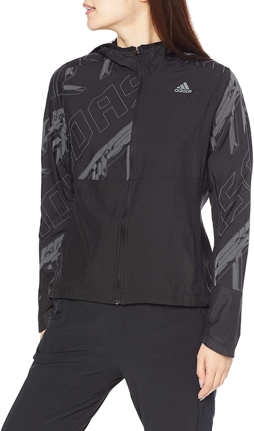 【送料無料】【5000円均一】【廃番】adidas(アディダス)ウィメンズOWN THE RUN JKT　ジャケットブラックIPF33-FS9842【20★】