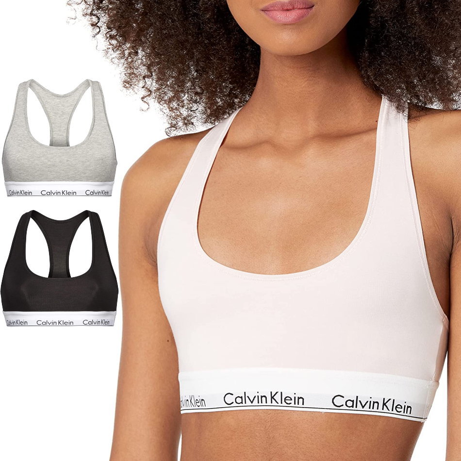 【送料無料】【4500円均一】Calvin Klein(カルバンクライン) レディース ck レディース モダンコットンブラレット レディース ブラジャー コットン [並行輸入品] コットン ストレッチ ブラレット ブラ F3785　S M L【22☆】