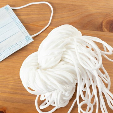 【1日1万セット限定】マスク用ゴム紐 マスク 手作りマスク わやらか マスク耳ひも 高い伸縮性 マスクゴム ますくゴム マスク ゴム 裁縫 花粉 風邪 手作り ハンドメイド 3mmx10m ホワイト【ms-h002】【予約販売:4月28日入荷予定順次発送】【送料無料】メ込