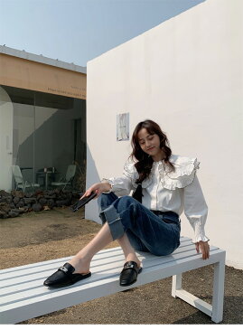 【全品対象10%OFFクーポン発行】ビット ミュールローファー パンプス ローファー サンダル ローヒール フラット かかとなし 歩きやすい おじ靴 履きやすい カジュアル 仕事 オフィス 通勤 トレンド 靴 シューズ 2021春夏新作 【sy7469-3】【予約販売:15-20日】宅別