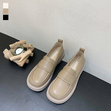 ローファー レディース スリッポン スニーカー 厚底 カジュアル シンプル 仕事 オフィス きれいめ 上品 ローカット ぺたんこ フラットシューズ 靴 シューズ おしゃれ 可愛い 2021秋冬新作【alt1-3】【予約販売:15-20日】【送料無料】宅込