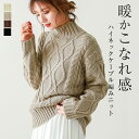 【半額クーポン対象】ハイネック ケーブル編み ニット トップス レディース ケーブルニット セーター ゆったり ボトルネック ざっくり編み ドロップショルダー カジュアル おしゃれ 【lgww-at5008】【即納:1-5営業日】【送料無料】宅込