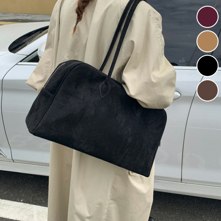 【半額クーポン対象】ボストンバッグ スエード調 ショルダーバッグ ミニボストン レトロ 大容量 鞄 カバン 通勤 通学 おしゃれ レディース トレンド 人気 プチプラ 韓国ファッション 2025秋冬新作【akb509-174】【予約販売：15-20日】【送料無料】宅込のサムネイル