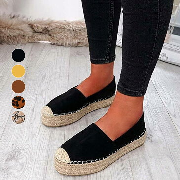 【残りわずか!在庫限り超価格】奇跡の再販!厚底 エスパードリーユ フラットシューズ レディース シューズ 靴 おしゃれ スリッポン 歩きやすい ペタンコ 可愛い 2020秋冬新作 【k3-yj617】【即納:1-5営業日】【送料無料】宅込