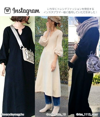 【半額クーポン対象】ニット ワンピース ロング Vネック ニットワンピ 長袖 レディース おしゃれ 可愛い 2025秋冬 【lgww-af1213】【即納:1-5営業日】【送料無料】宅込 - Image 2