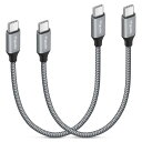 etguuds USB C to C ケーブル【2本】PD対応 タイプC 60W/急速充電 USB2.0 Type C to Type C 超高耐久ナイロン Galaxy S23 S23 Ultra S22 S21 S20 S10 Note 10 A53