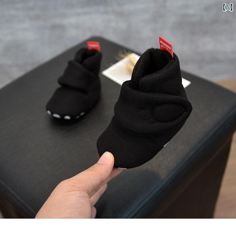 フロアシューズ 幼児 男女兼用 脱落防止 ベビー 綿 靴 靴下 春秋冬 シューズ 暖かい 安全設計 歩行初期 優しい履き心地 ソフトソール