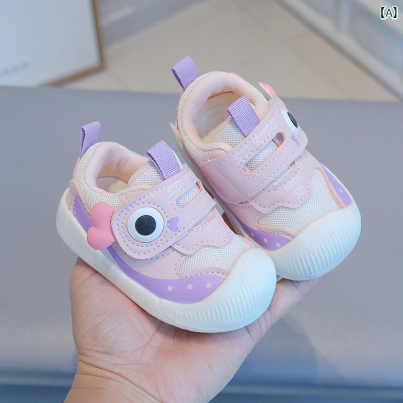 靴 春 男の子 女の子 ベビーシューズ 子供 幼児 通気性 メッシュ かわいい柄 ソフトソール 耐摩耗 子供