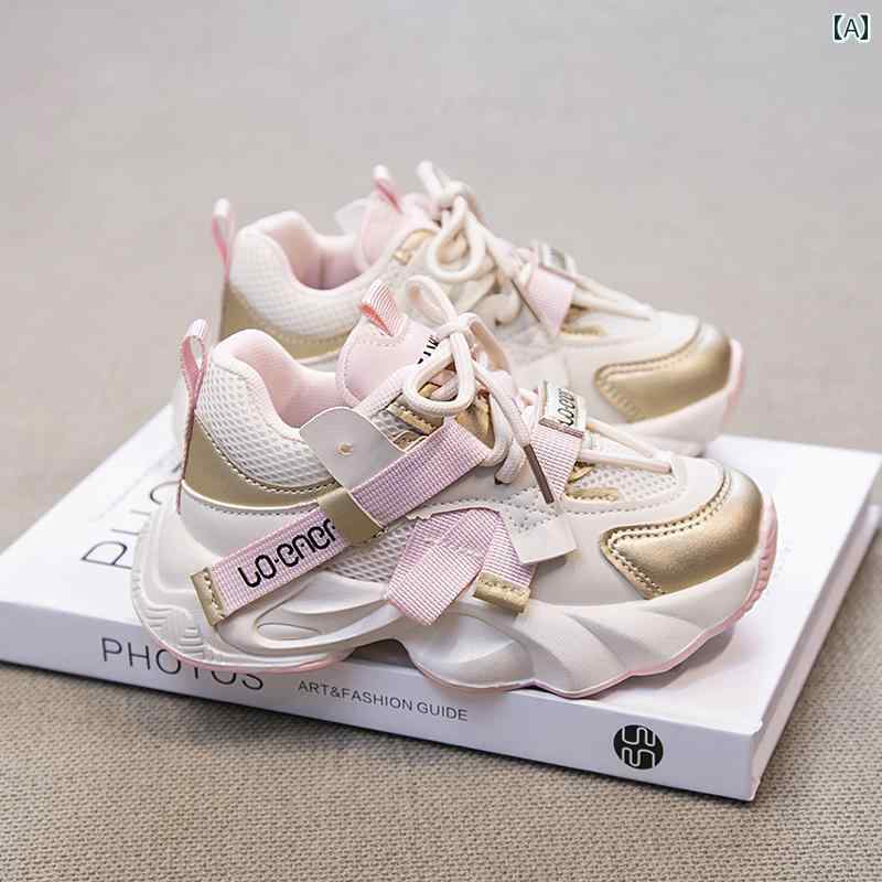 靴 スニーカー 運動 ガールズ シューズ スポーツシューズ 軽量 ランニングシューズ カラフル 秋 子供 ..